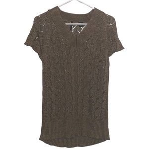 ISDA & CO Cap Sleeve Tan Sweater Size 1 Plus Size